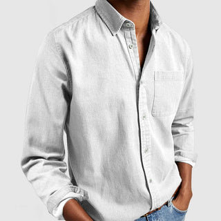 Męska Casual Koszula Button-Down | Długie Rękawy