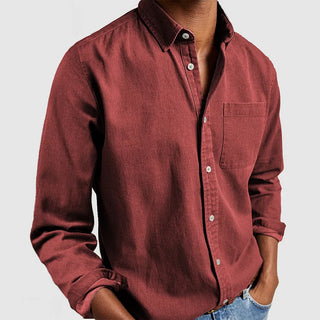 Męska Casual Koszula Button-Down | Długie Rękawy