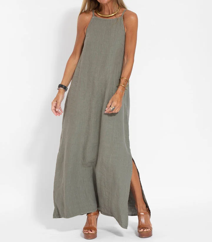 Damen Maxi Kleid Ärmellos | Luftig