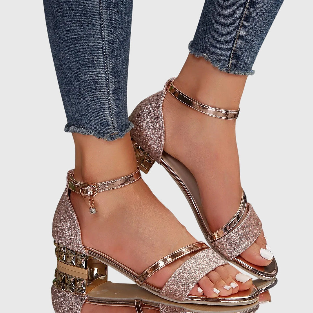 Damen Sandalen Offene Zehen | Blockabsatz