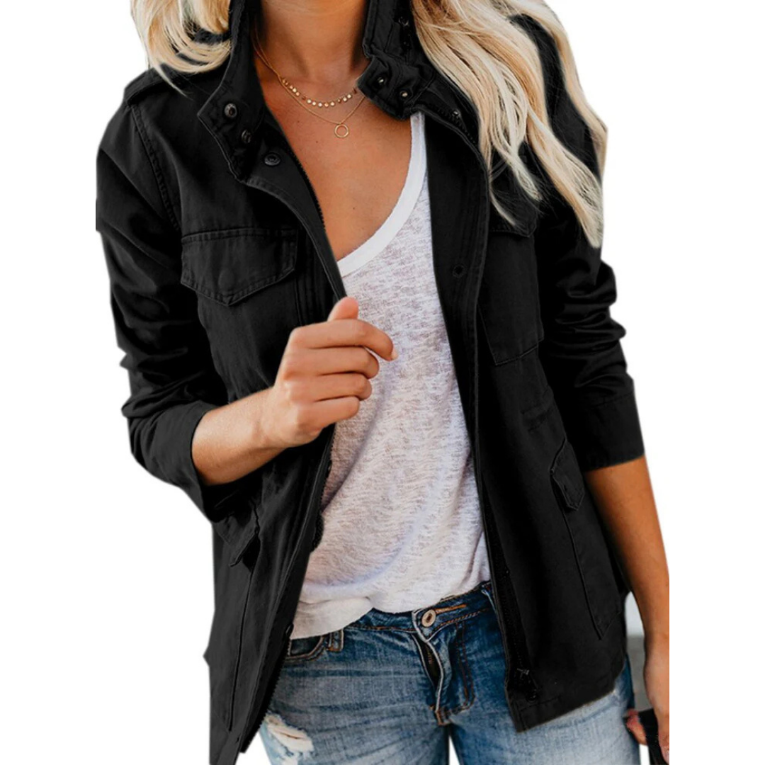 Damen Jacke mit Kapuze und Reißverschluss | Freizeit