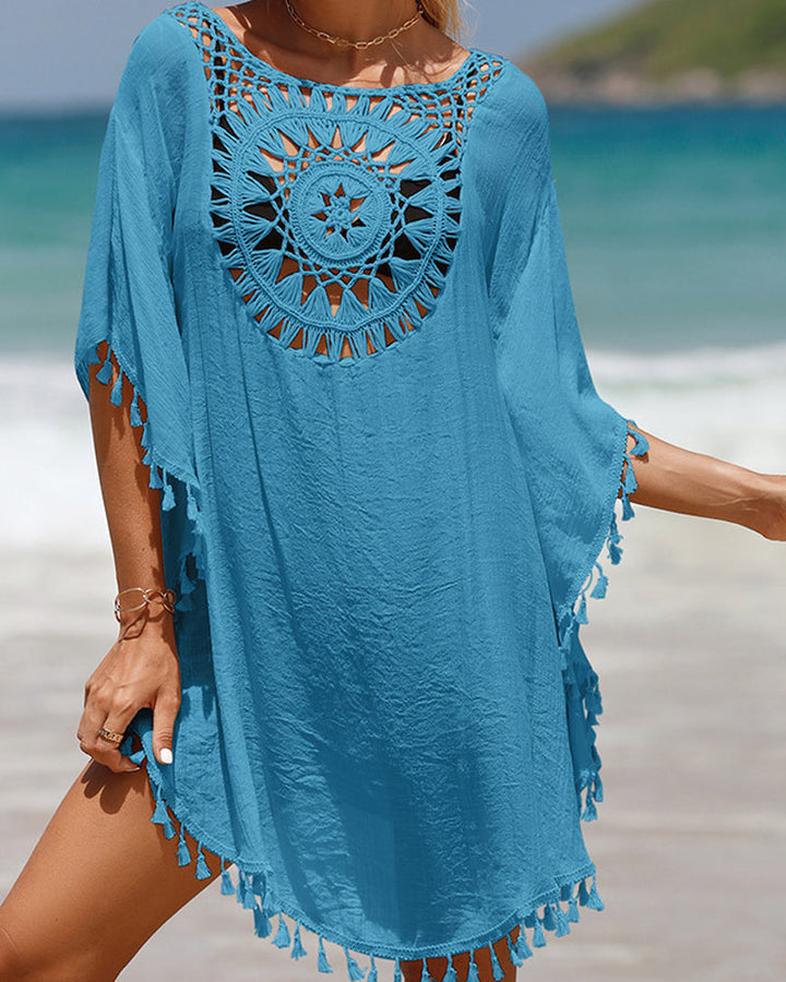 Saída de Praia Feminina de Crochê | Mini