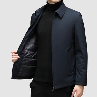 Męska kurtka slim fit z zamkiem | Casual