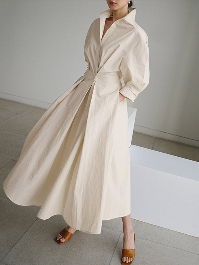 Damen Hemdkleid | Maxi