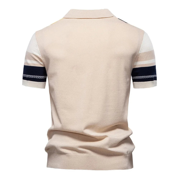 Herren Gestreiftes Polohemd | Strick