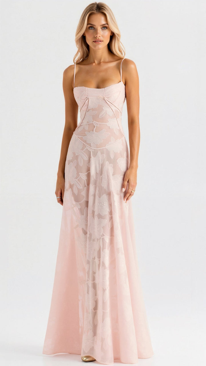 Vestido Feminino para Casamento com Alças | Maxi