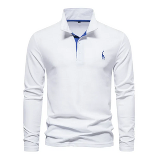 Męska Koszulka Polo z Długim Rękawem | Slim Fit