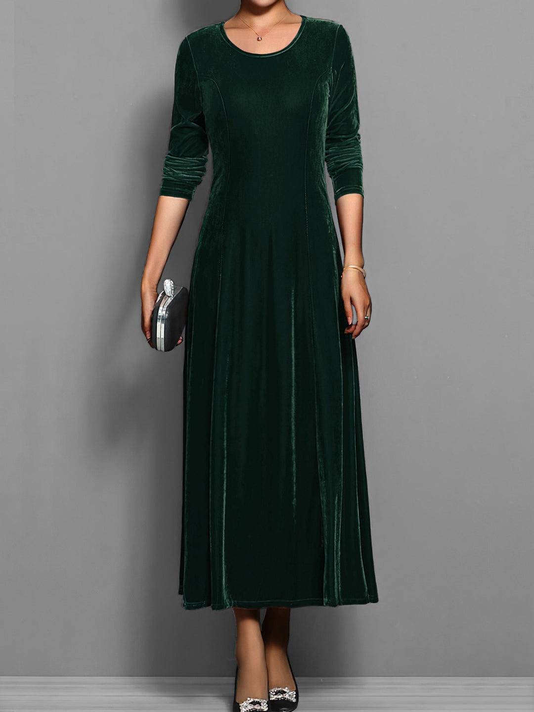 Damen Abendkleid mit langen Ärmeln | Maxi