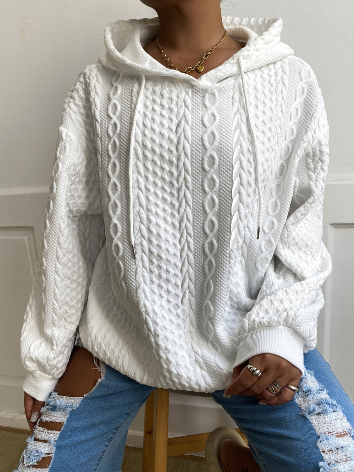 Damen Winter Strickjacke | Mit Kordelzug