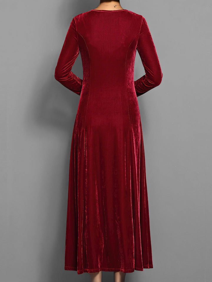 Damen Abendkleid mit langen Ärmeln | Maxi