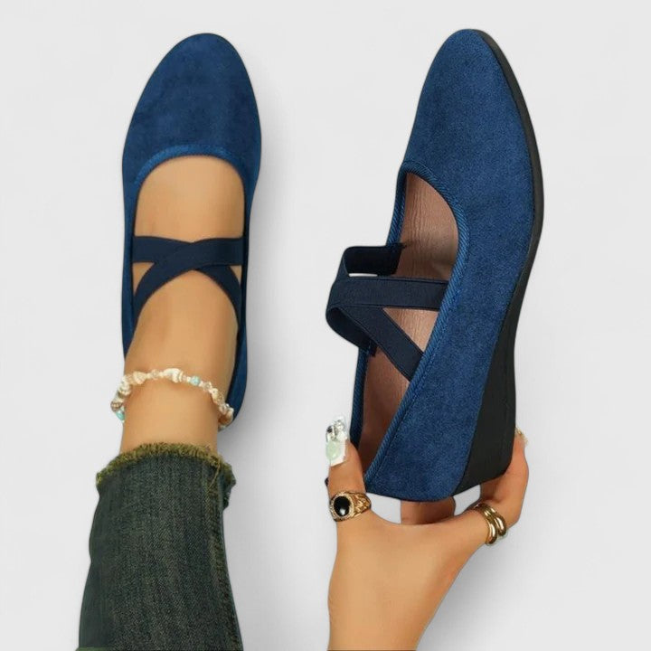 Damen Orthopädische Ballerinas mit Riemen | Zum Hineinschlüpfen