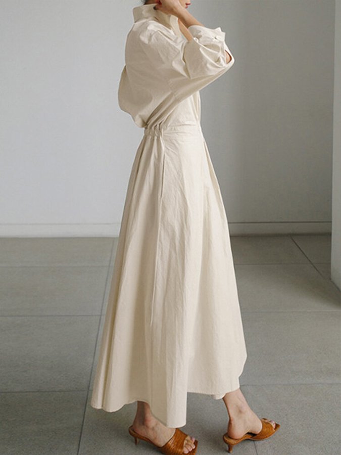 Damen Hemdkleid | Maxi