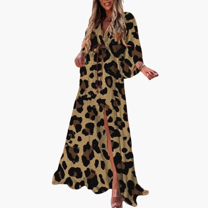 Damen Sommerkleid mit V-Ausschnitt | Maxi
