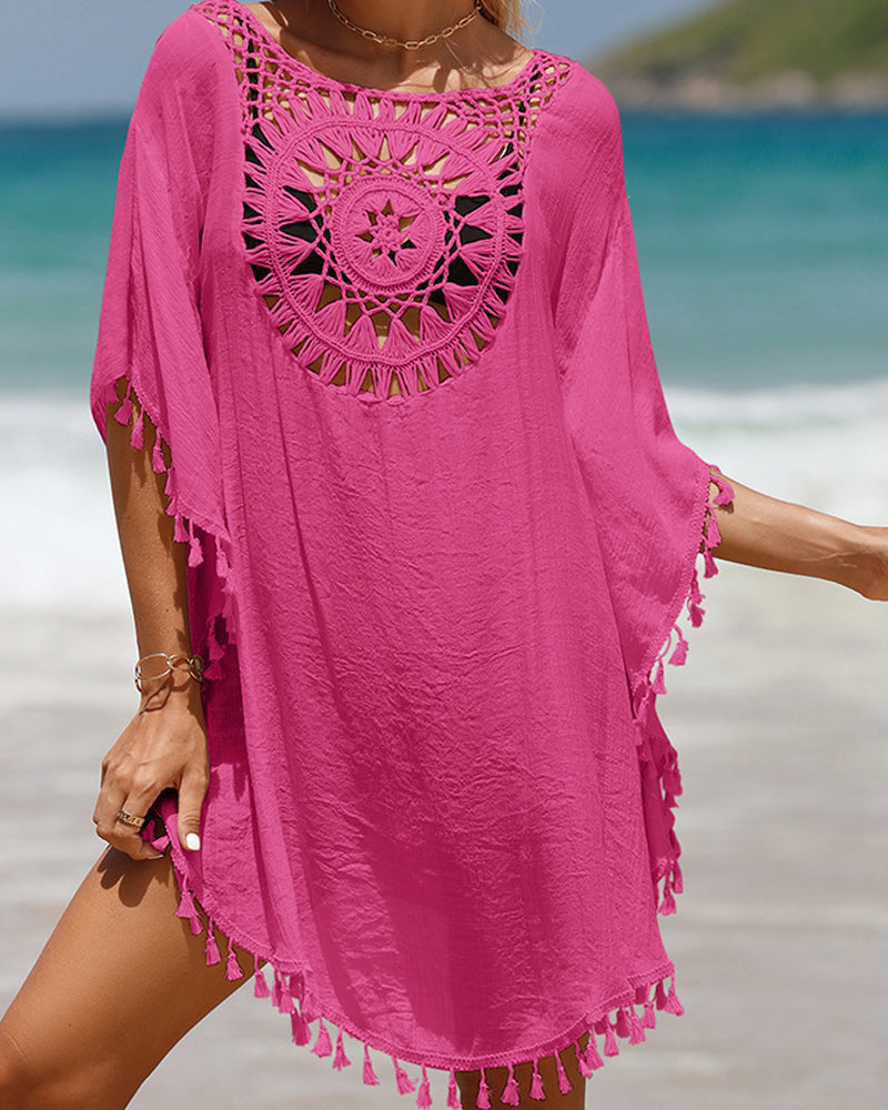 Saída de Praia Feminina de Crochê | Mini