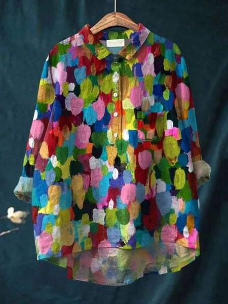 Damen Sommerbluse mit Blumenmuster | Kurzarm