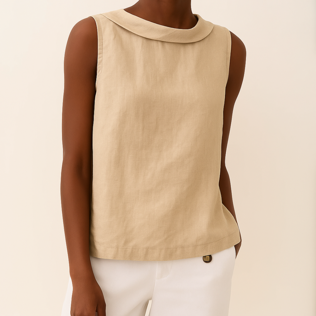 Damen Ärmelloses Top mit Rundhalsausschnitt | Casual