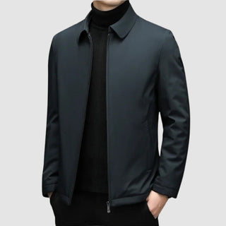 Męska kurtka slim fit z zamkiem | Casual