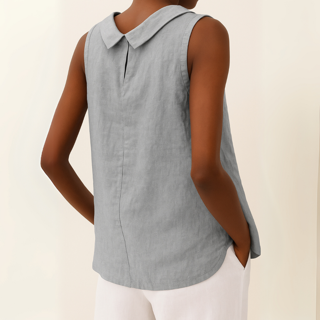Damen Ärmelloses Top mit Rundhalsausschnitt | Casual