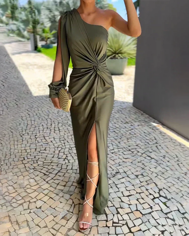 Damen Abendkleid Mit Einer Schulter | Maxi
