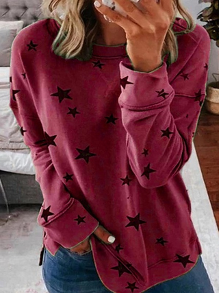 Damska bluza z nadrukiem gwiazdek | Styl casualowy