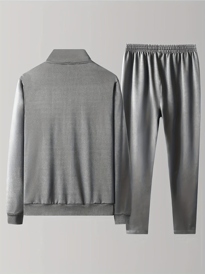Herren Winter Trainingsanzug | Reißverschluss-Pullover und Jogginghose