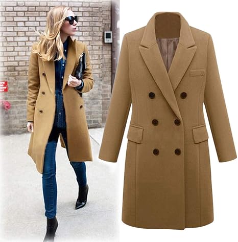 Women's Winter Trench Coat | Double-Breasted