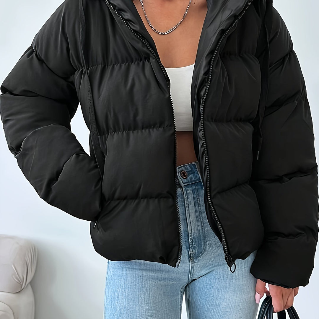 Damen Steppjacke Winter | Kapuze mit Reißverschluss