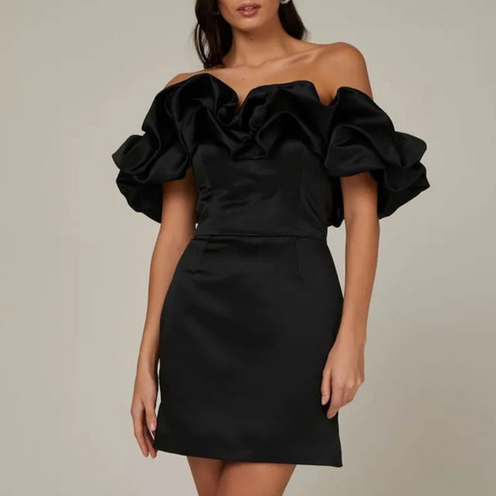 Damen Hochzeitskleid mit Volants | Mini