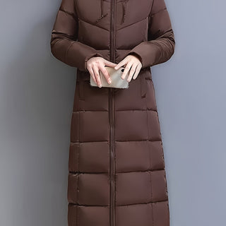 Damska Długi Płaszcz Zimowa | Kapturem