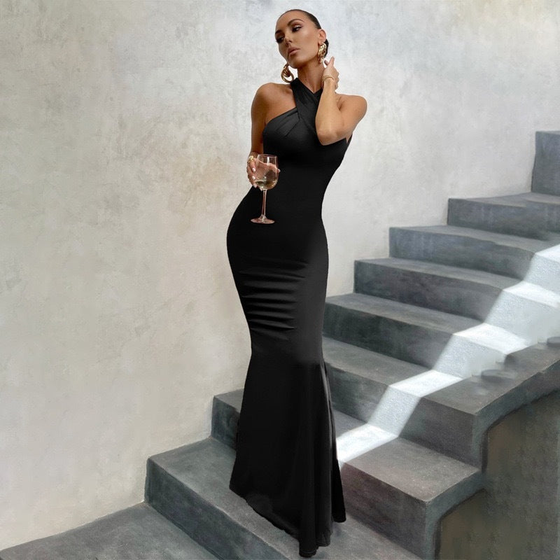 Damen Abendkleid mit offenem Rücken | Maxi