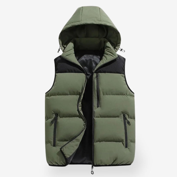 Colete Masculino Matelassê com Capuz | Casual