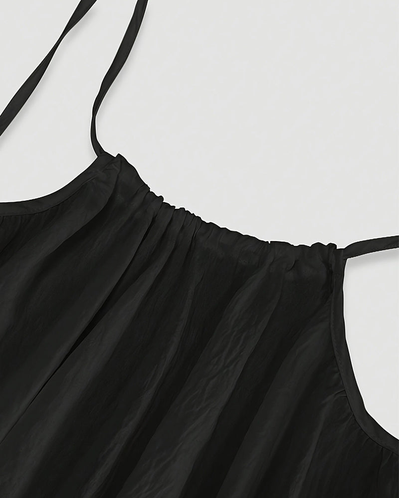 Damen Spaghetti-Träger Kleid Casual | Maxi