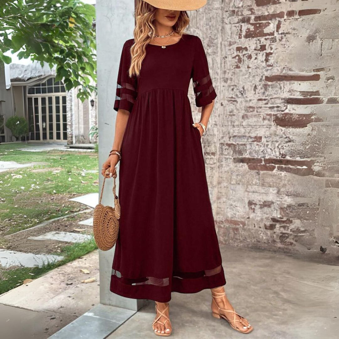 Damen Netz-Sommerkleid | Maxi