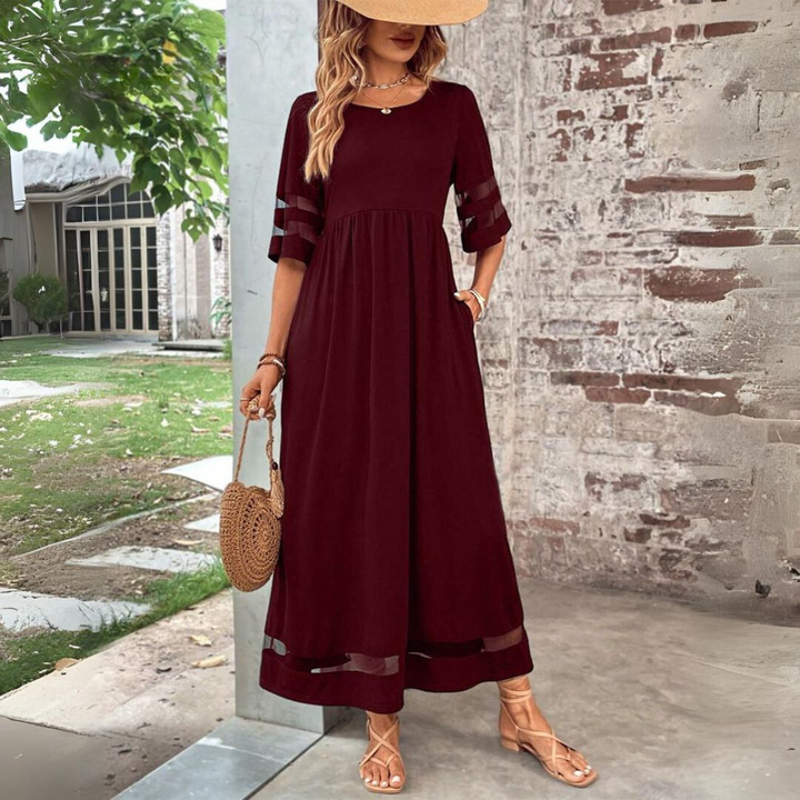 Damen Netz-Sommerkleid | Maxi