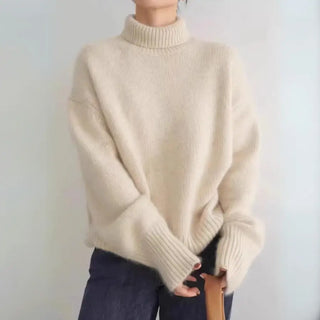Damski Oversized Sweter z Golfem | Długi Rękaw