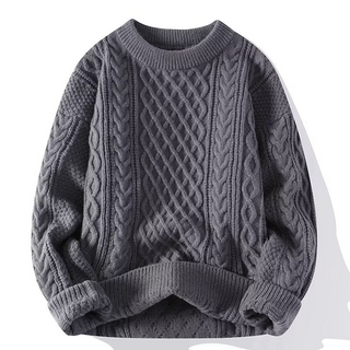 Męskie sweter casualowy | Z zamkiem do połowy