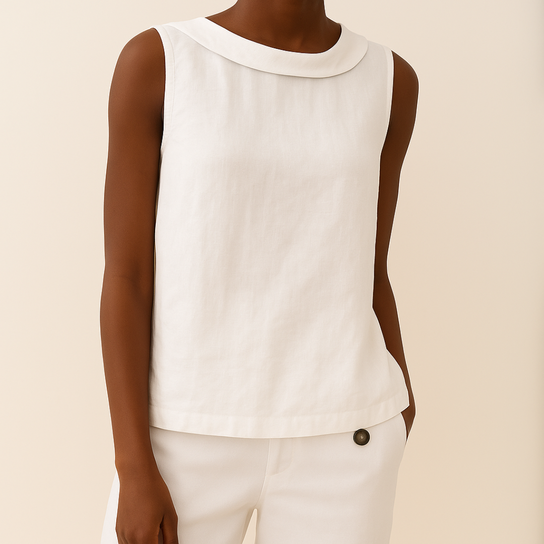 Damen Ärmelloses Top mit Rundhalsausschnitt | Casual