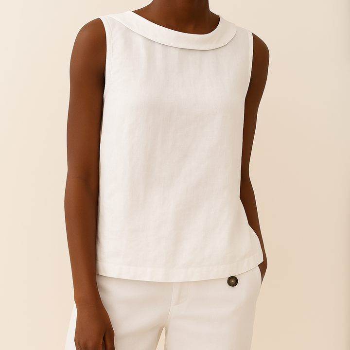 Damen Ärmelloses Top mit Rundhalsausschnitt | Casual