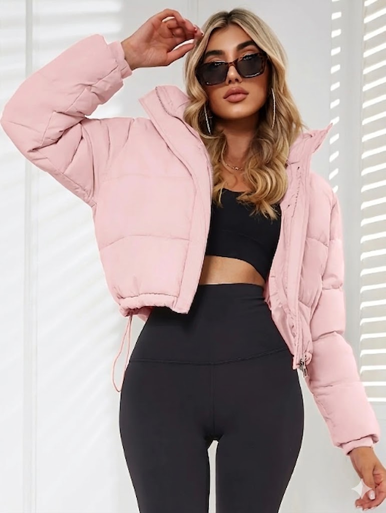 Women's Short Quilted Winter Jacket | Zip