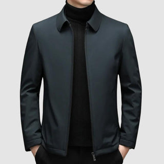Męska kurtka slim fit z zamkiem | Casual
