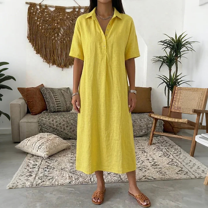Damen Hemdblusenkleid | Midi
