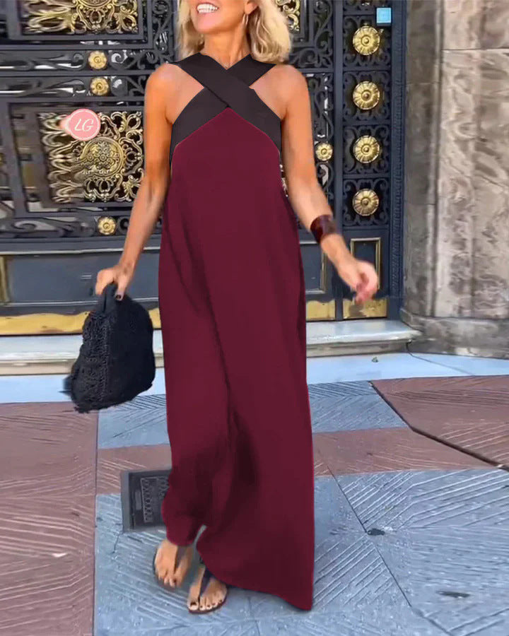 Damen Maxi-Kleid Halter | Ärmellos
