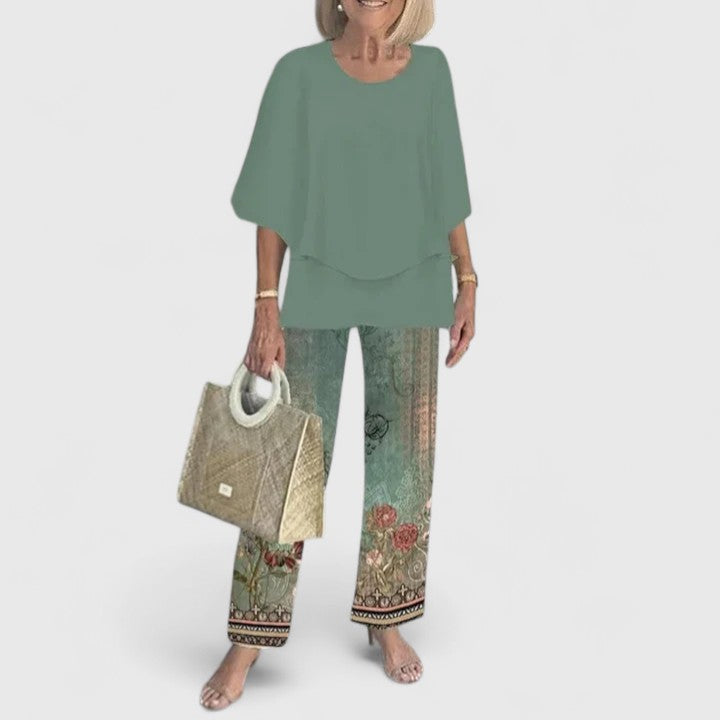 Damen Zweiteiliger Set mit Muster | Casual