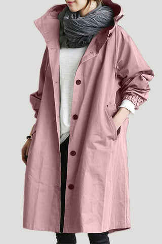 Kobiecą Oversized Kurtka Przeciwdeszczowa | Długa