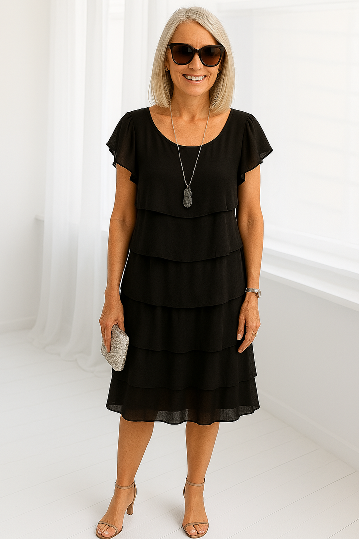 Vestido Feminino de Verão em Camadas | Midi