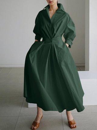 Elegancka Sukienka Koszulowa Damska | Maxi