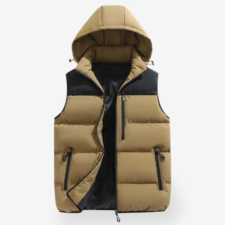 Colete Masculino Matelassê com Capuz | Casual