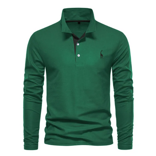 Męska Koszulka Polo z Długim Rękawem | Slim Fit