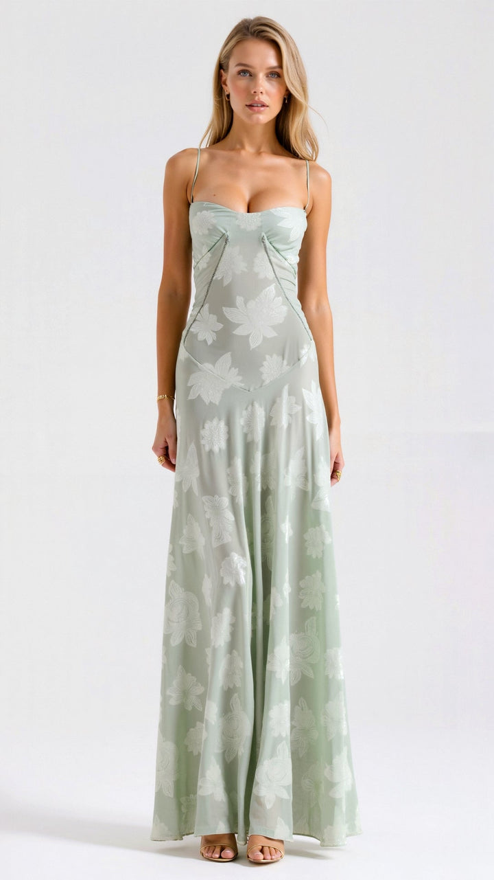 Vestido Feminino para Casamento com Alças | Maxi