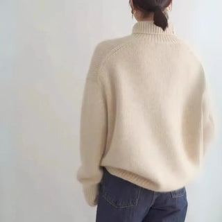 Damski Oversized Sweter z Golfem | Długi Rękaw